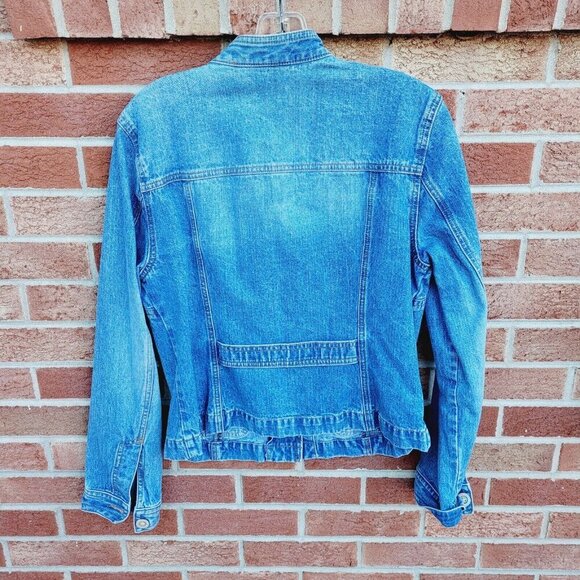 Vintage Ann Taylor Loft Jean Jacket Women's Size 10 Kimono Style 100% Cotton - Picture 2 of 6